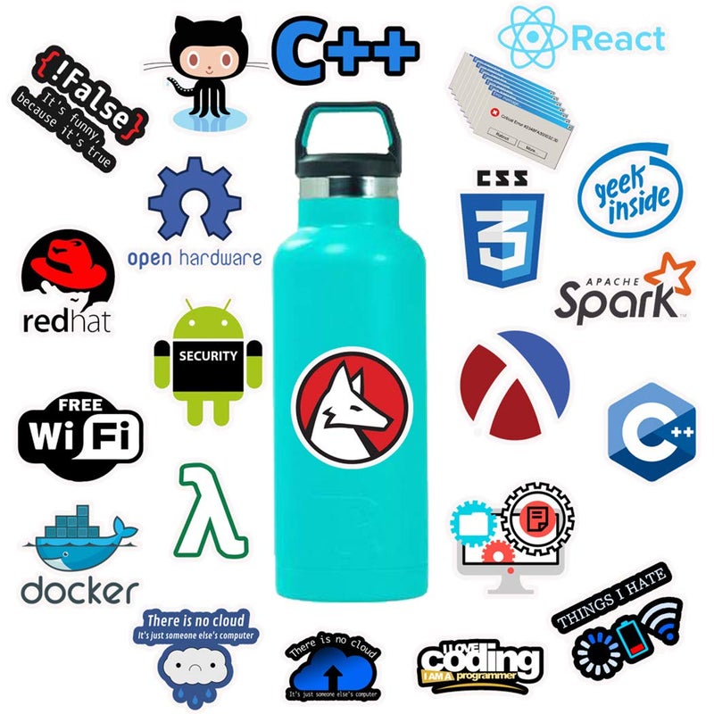 NObranded Programming Symbols Stickers 50Pcs Waterproof,Removable,Beautiful,Suitable for Men and Women in Water Bottles,Phones,Laptop,Guitar,Car,Motorcycle,Cup,Piano,Scooter,Suitcase Vinyl Material. - Image 3